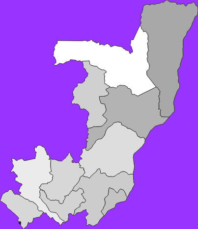 Congo elevation map
